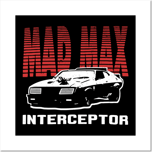 Black Car Ford Falcon V8 The Pursuit Special Interceptor from the movie Mad Max Wall Art by DaveLeonardo